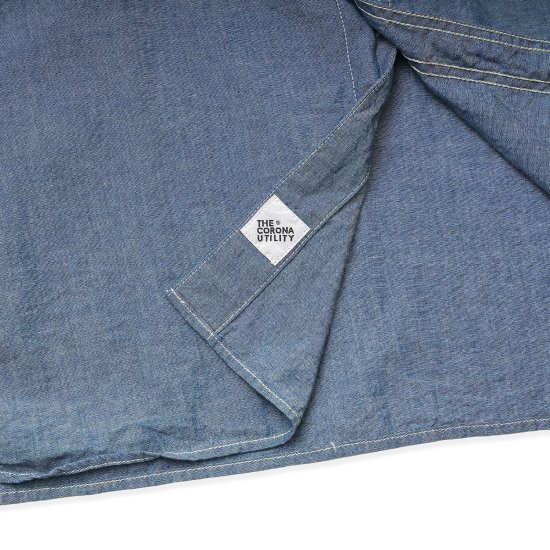 CORONA a-1 clothing】OVER YOKE SHIRT CHAMBRAY (INDIGO) - charlie works  Hiroshima