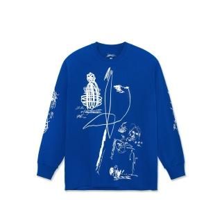 Last Resort AB x Julian SmithEXPANDO LS TEE (KLEIN BLUE/WHITE)