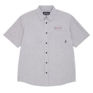 Railroad Stripe Button Down (White Striped)