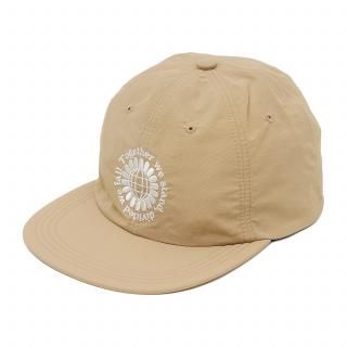 GARBAGESOFT BRIM 6 PANEL CAP | MOTTO - KHAKI (WHITE EMB)