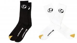 LIMO GOLD TOE SOCKS (BLACK/WHITE)