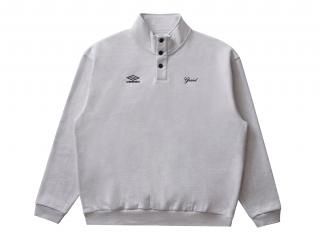 GRANDxUMBRO  SWEATSHIRT BUTTON COLLAR (ASH GREY)