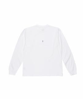 "BLANK" LS TEE  (WHITE)