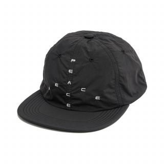 GARBAGESOFT BRIM 6 PANEL CAP | BIG PEACE - BLACK (WHITE EMB)
