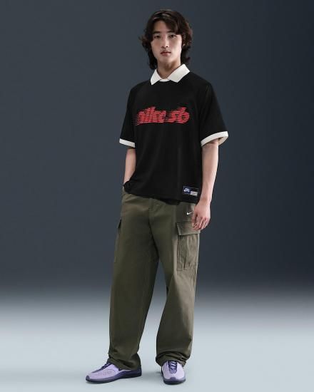 Dri-FIT JACQUARD SKATE JERSEY - BLACK (HV4458-010) - charlie works