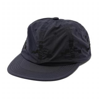 GARBAGESOFT BRIM 6 PANEL CAP | NAVY (BLACK EMB)

