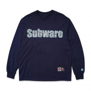 FAT CAP FILL L/S TEE  (NAVY)