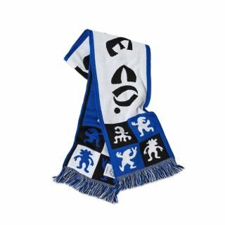 FOOTBALL SCARF | CHECKERS (BLUE) - charlie works Hiroshima