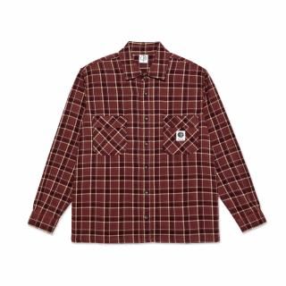 MIKE LS SHIRT | FLANNEL (OXBLOOD CHECK)