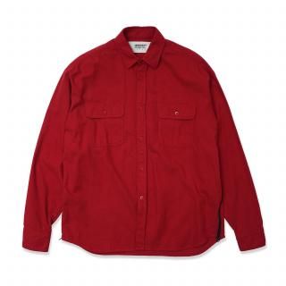 VENTILATION FLANNEL SHIRT PLAIN (RED)