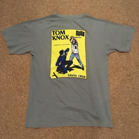 80s ヴィンテージ サンタクルーズ トムノックス Tシャツ サンタタグ