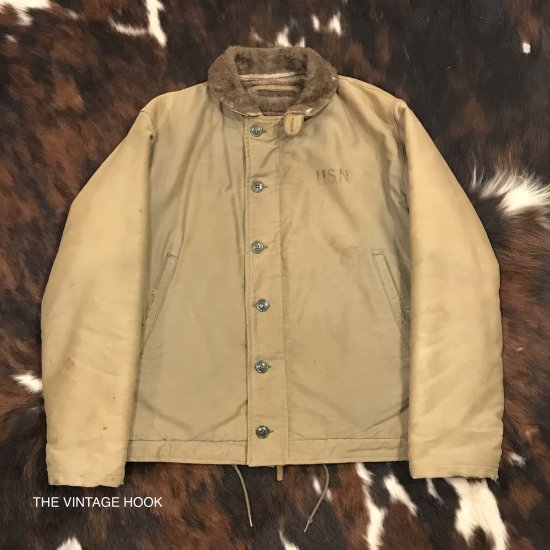 40s ヴィンテージ US NAVY N-1 デッキジャケット - The Vintage Hook 