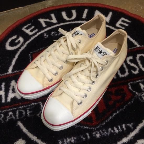 ヴィンテージ Usa製 90s コンバース オールスター Low 生成りホワイト デッドストック 箱付き 稀少 Size 9 ヴィンテージusa古着の通販 The Vintage Hook