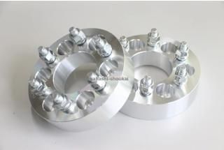 6穴 PCD114.3 ワイドトレッドスペーサー 2枚 厚さ：38.1mm ねじ