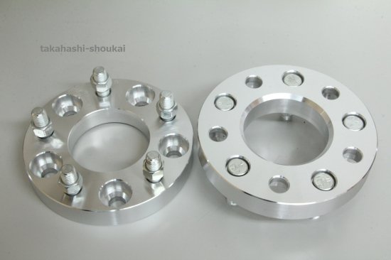 5穴 PCD変換 127(車両側)→114.3(ホイール側), ワイドトレッドスペーサー 2枚厚さ：25.4mmねじサイズ  インチ1/2・内径78.3mm - Takahashi Shoukai Co.,Ltd