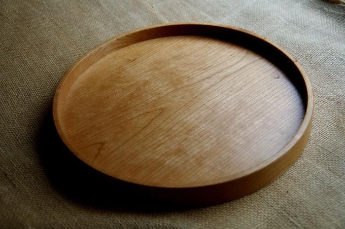 木製ラウンドトレー(30cmチェリー材)
