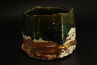 Ʃ  new  [Chawan new Oribe Kin  by  Tohru Ichikawa]