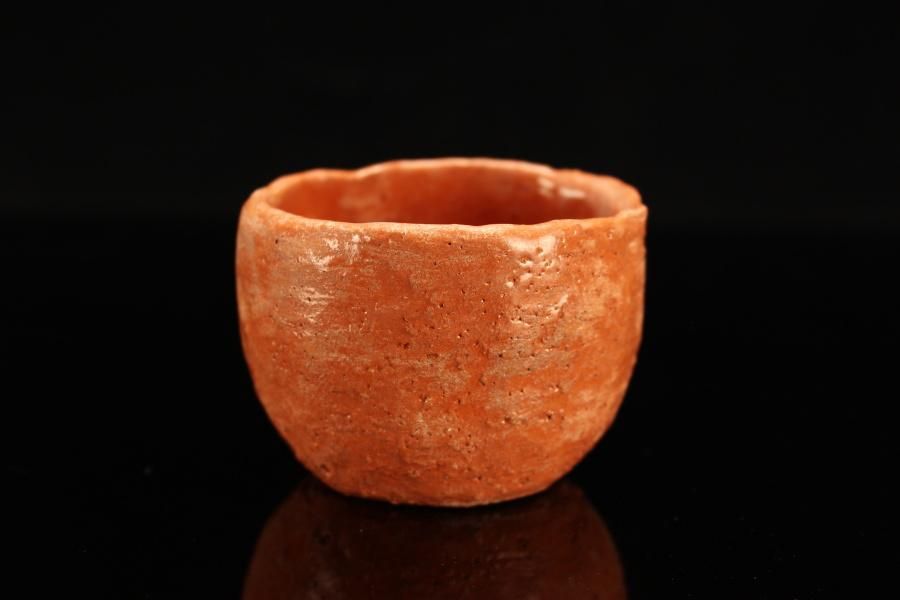 柳下季器 乙御前 赤ぐい呑 [ Otokoze Aka guinomi by Hideki Yanashita