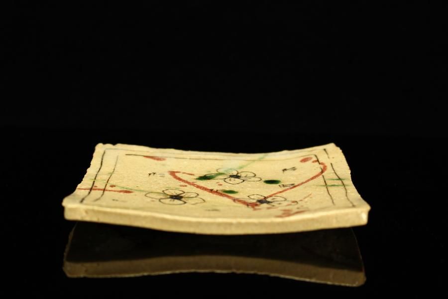 澤克典 弥七田織部四方皿(5客一組)[ Yashichida Oribe Shihou-zara by