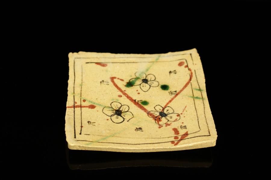 澤克典 弥七田織部四方皿(5客一組)[ Yashichida Oribe Shihou-zara by