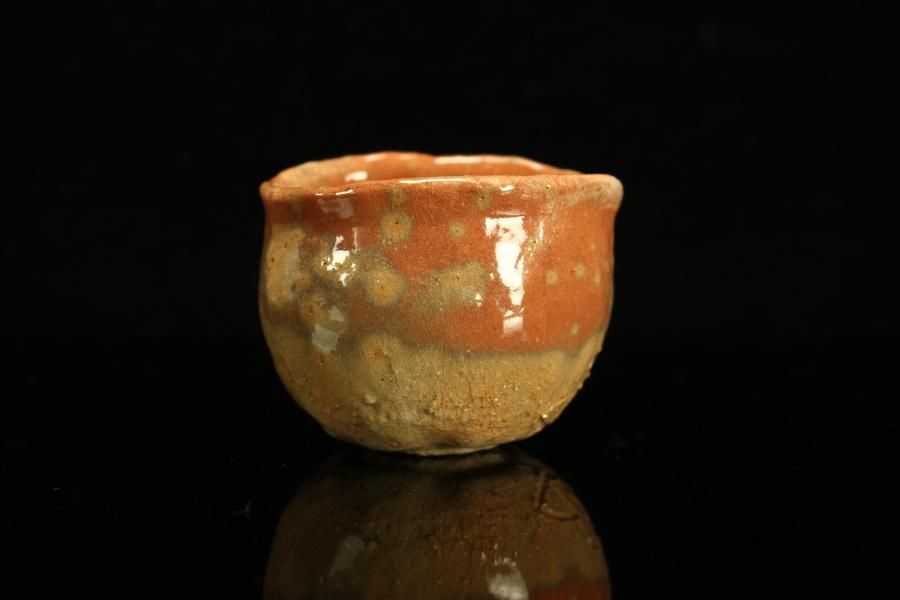 杉本玄覚貞光 赤ぐい呑 [ Aka Guinomi by Sugimoto Genkaku Sadamitsu