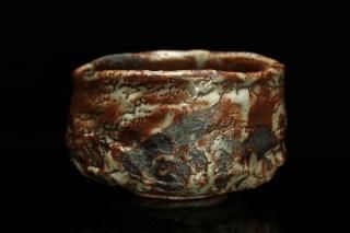  ͻ [ Nezumi Shino Chawan  by Makoto Yamaguchi ]