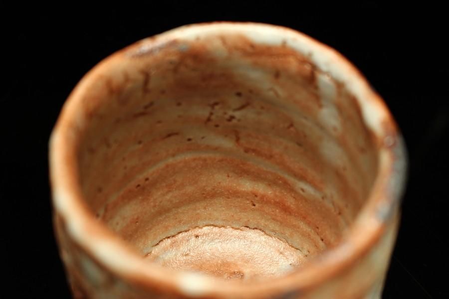 山口真人 鼠志野湯呑 [ Nezumi Shino Yunomi by Makoto Yamaguchi