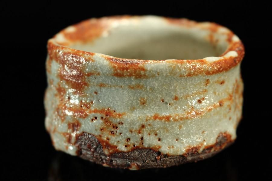 山口真人 赤志野ぐい呑 [ Aka-shino Guinomi by Makoto Yamaguchi