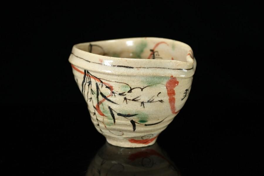 澤克典 弥七田織部片口酒器 [ Yashichida Oribe Katakuchi Shuki