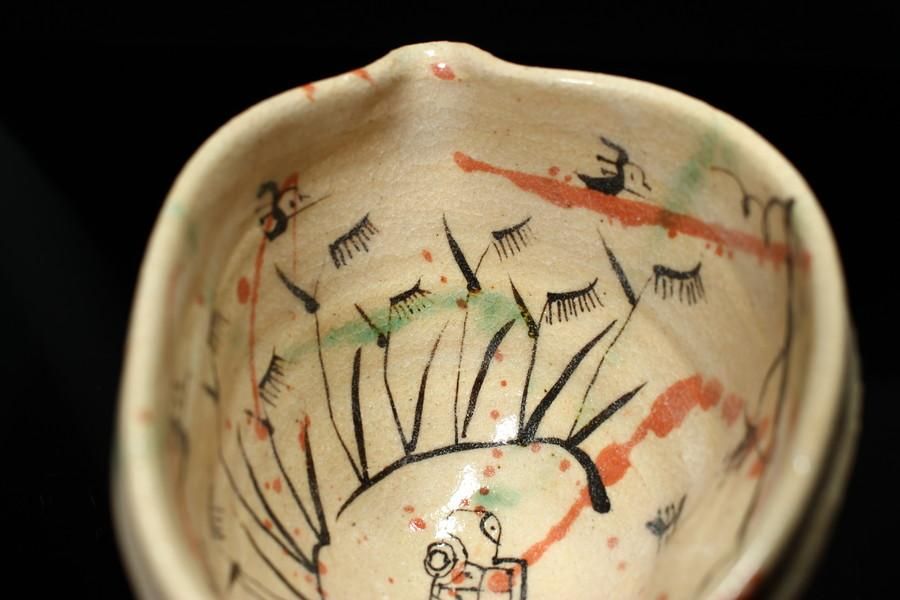 澤克典 弥七田織部片口酒器 [ Yashichida Oribe Katakuchi Shuki