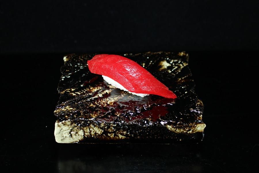 山口真人 黒織部角皿 [ Kuro Oribe Kaku Sara by Makoto Yamaguchi