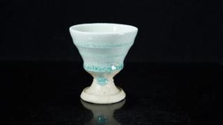 ȼ إåȥ饹 [ Haiyu shot glass by Tomohiro Matsumoto ]