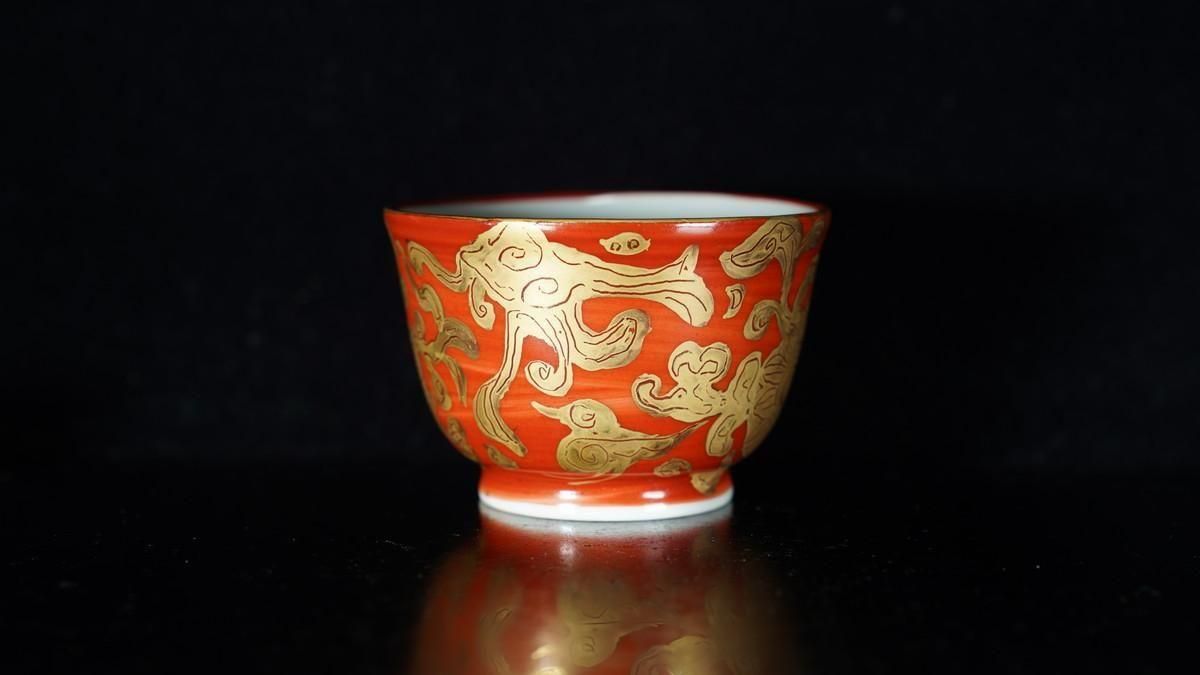 中国古玩　赤獅子図花生　27cm11cm 中国古玩 赤獅子図花生 27cm11cm 中国古玩 赤獅子図花生 27cm11cm