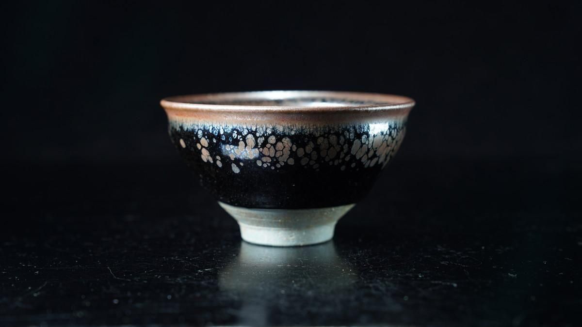 古谷宣幸 油滴天目盃(穴窯焼成) [ Yuteki Tenmoku Hai by