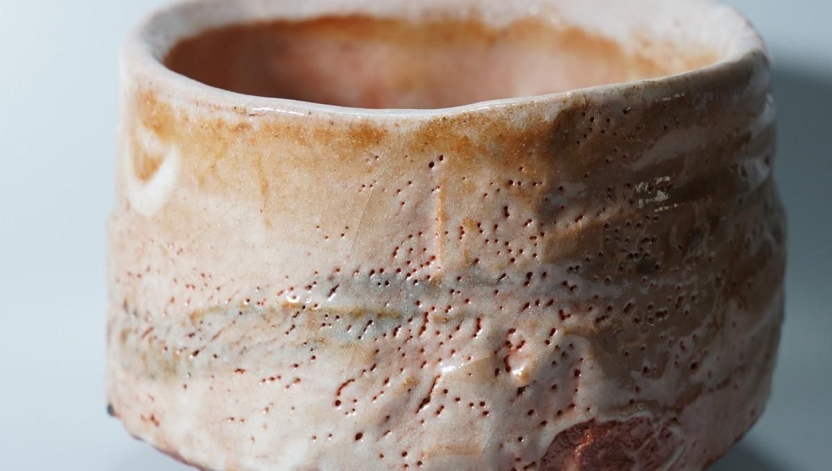 谷本貴 志野茶盌 [ Shino Chawan by Takashi Tanimoto