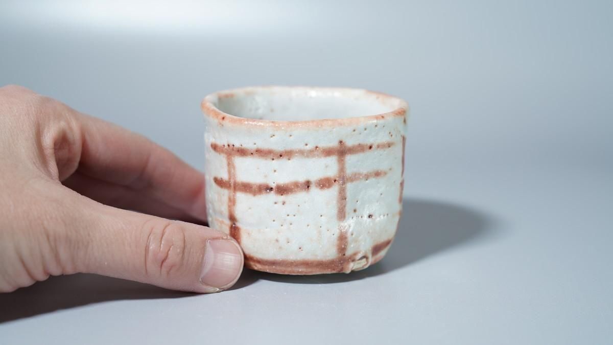 柳下季器 志野ぐい呑 [ Shino Guinomi by Hideki Yanashita ] - 八丁堀