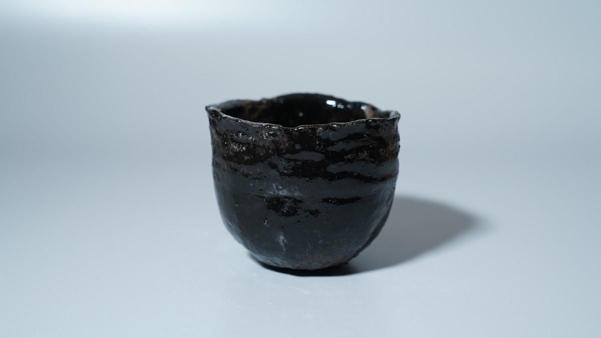 柳下季器 黒ぐい呑 [ Kuro Guinomi by Hideki Yanashita ] - 八丁堀 や