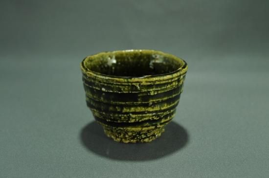 山口真人 織部 ぐい呑 - 八丁堀 やきものギャラリー とべとべくさ