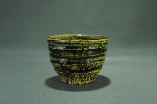 山口真人 織部 ぐい呑 - 八丁堀 やきものギャラリー とべとべくさ