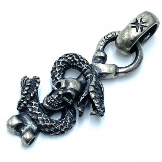 Gaboratory ܥȥ꡼ Ź Gabor ܡ ڥȡ̵Half Skull On Snake With H.W.O Pendant