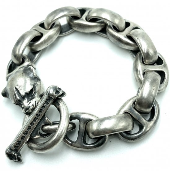 Gaboratory ガボラトリー 正規代理店 Gabor ガボール ブレスレット Panther With H.W.O & Smooth  Anchor Links Bracelet