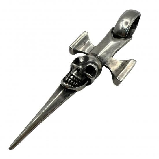 Gaboratory ܥȥ꡼ ܡ ڥȡ̵Single Skull Dagger Square Bottom Pendant