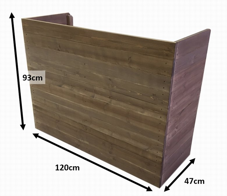 木製レジカウンター・受付カウンター_幅120cm_オールナット_C009WN