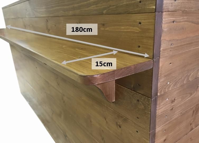 ハンドメイドレジカウンター・受付カウンター_幅180cm_オーク_C018OK