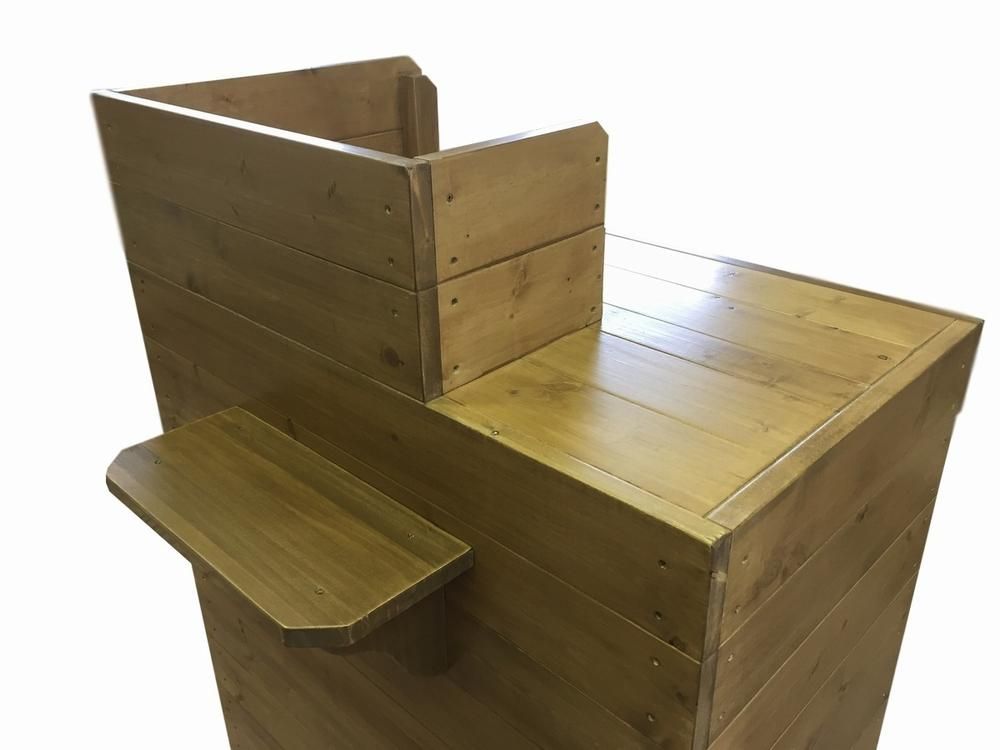 木製レジカウンター・受付カウンター_幅75cm_オーク_UN839OK