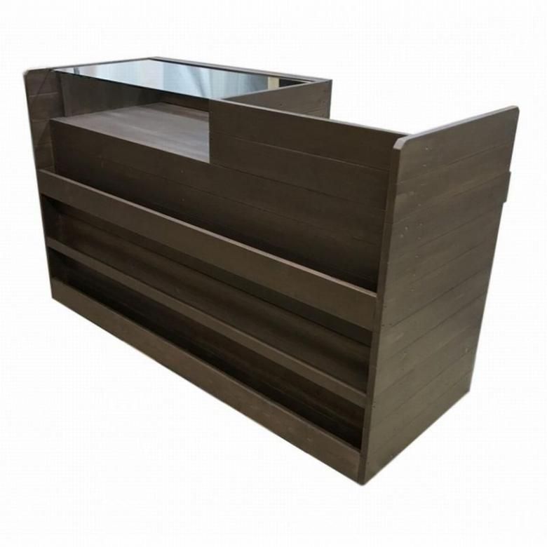 木製ショーケース_レジカウンター_レジ台__マガジンラック付_幅150cm 木製ショーケース_レジカウンター_レジ台__マガジンラック付_幅150cm
