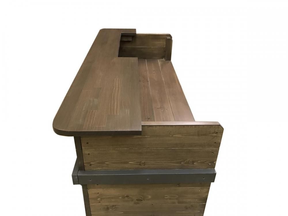 木製レジ台・カウンター_幅120cm×奥行50cm×高さ99cm_オールナット+ニス_C033WN 木製レジ台・カウンター_幅120cm×奥行50cm×高さ99cm_オールナット+ニス_C033WN