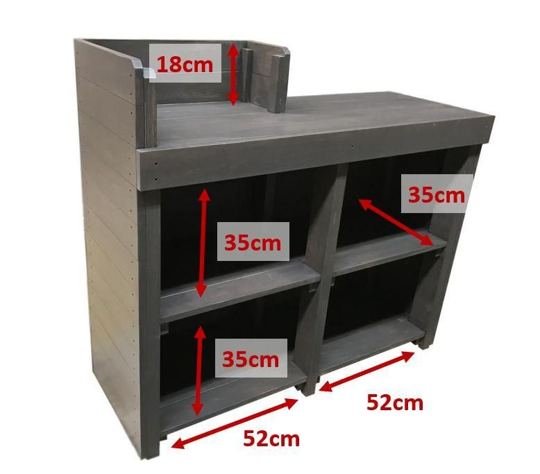 ✕✕　レジカウンター 木製レジカウンター・受付カウンター_幅140cm_オールナット＋