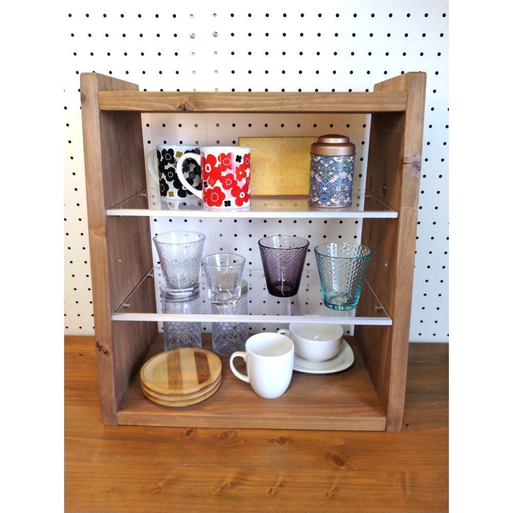 木製カウンター置きアクリル棚幅45㎝×奥行25㎝×高さ50