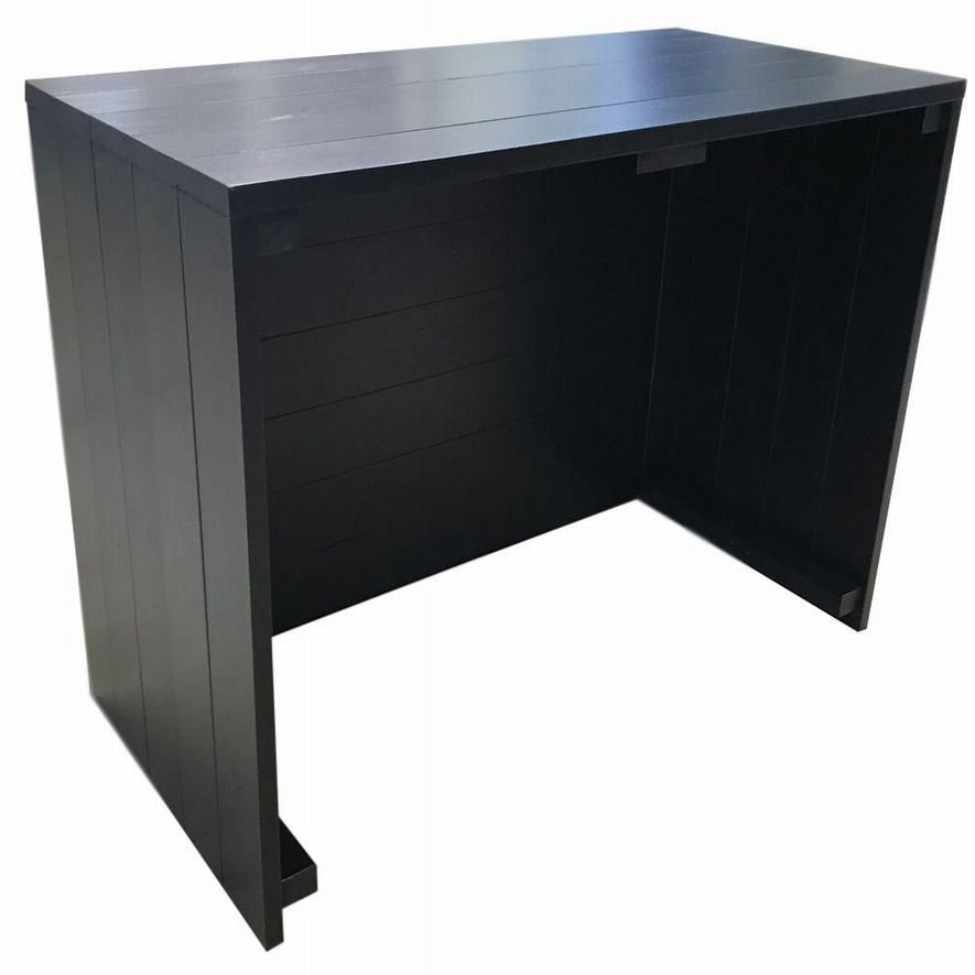 木製ディスプレイテーブル_2個セット_幅100×奥行45×高さ80_ブラック(ニス仕上げ)_UN811MBK